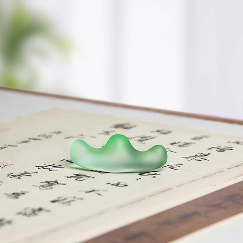 琉璃笔搁笔山笔架笔托可爱毛笔摆件多功能文房用品工具