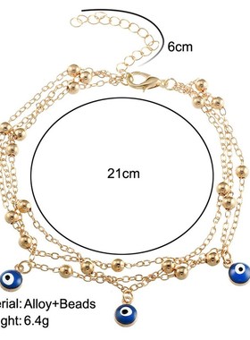 Turkish Blue Evil Eyes Beads Anklets Women Pendant Foot Gift