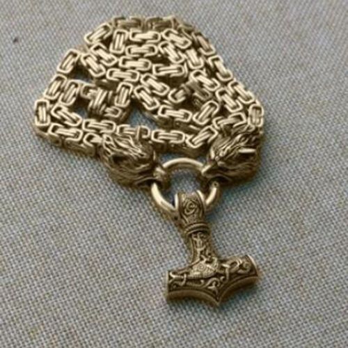 Nordic Viking Celtic Thor Hammer Necklace Good Luck Amulet S