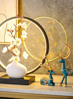 鹿摆件一对轻奢玄关客厅电视柜酒柜家居装饰品新房乔迁新居礼品