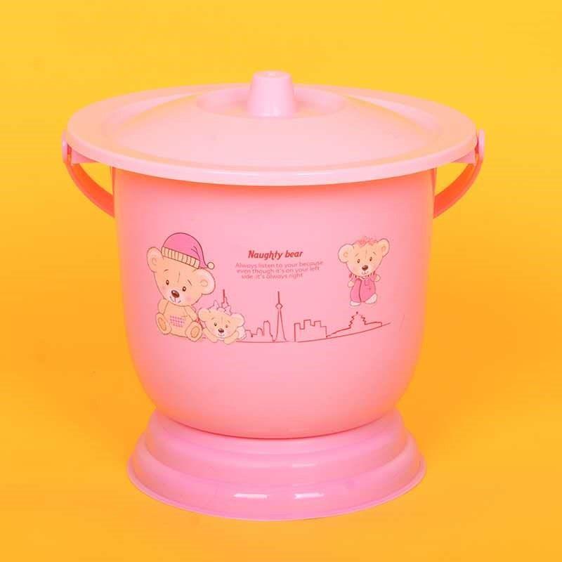 老人痰盂拉尿桶加高小童尿盆塑料带盖子 加厚女 卧室尿壶家用大人