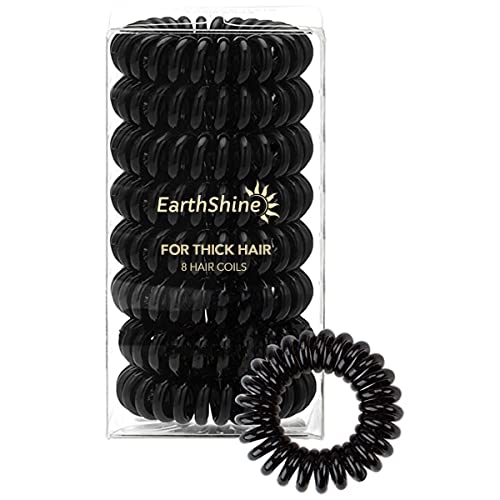 EarthShine Spiral Hair Ties 8 Pcs Coil Hair Ties  Phone Cord