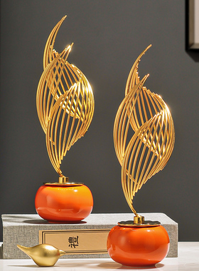 轻奢高档酒柜摆件电视柜玄关家居装饰品办公室风生水起客厅高级感