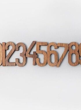 Walnut Number Decorative Numeral Combination Wall