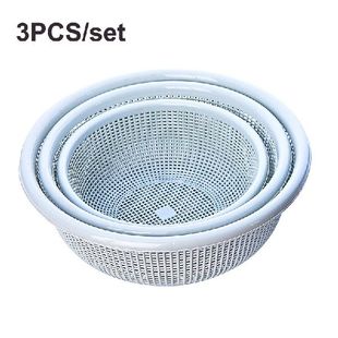 Cleaning vegetable Basin Round Vegetable 3pcs Hollow Fruit