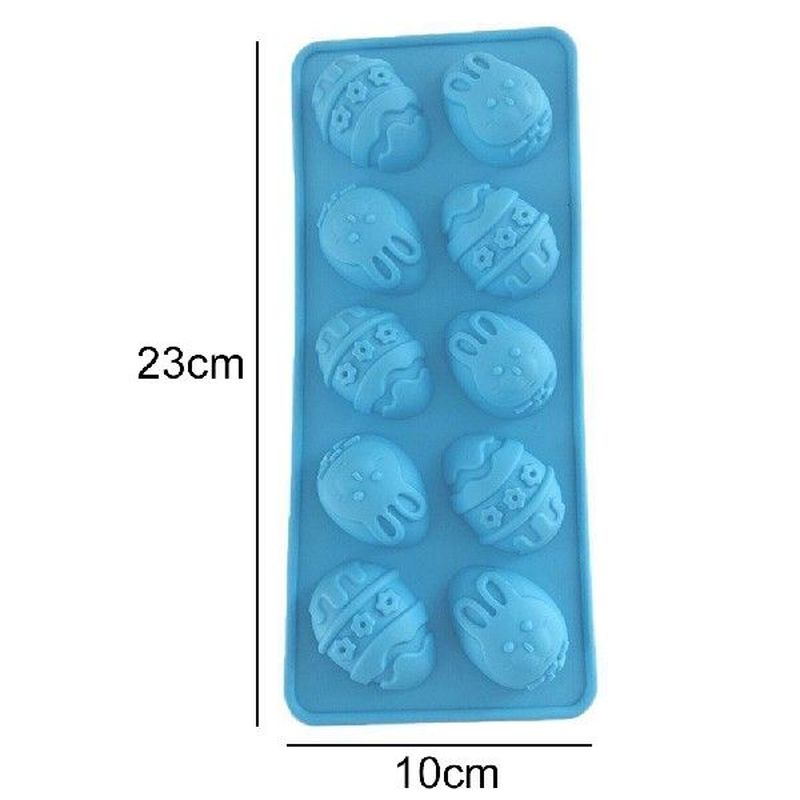 Silicone Easter Eggs Rabbit Mold 10 Cavity Baking Pastry