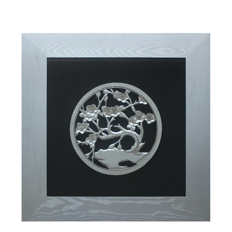 新中式客厅立体浮雕四联装饰画现代简约沙发背景墙装饰画梅兰竹菊