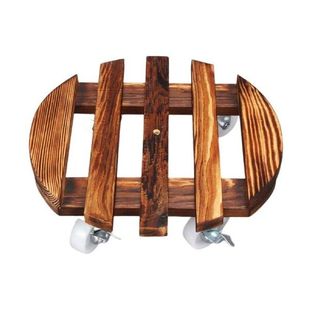 Garden Planter Stand with Wheels Heavy Vase Moving Trolley