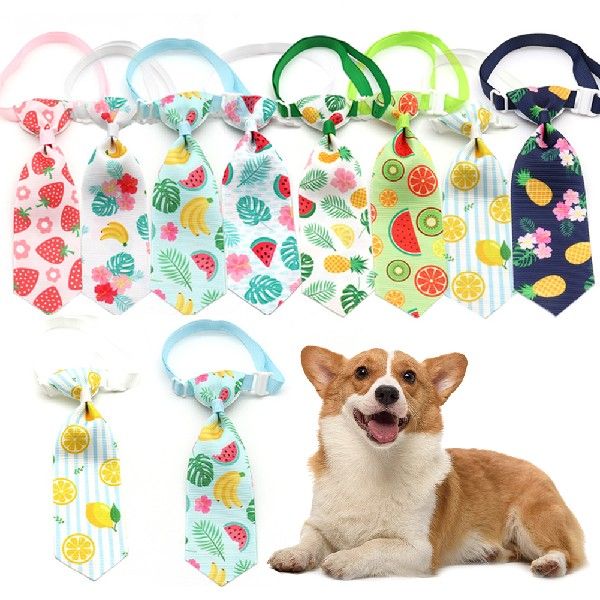 10pcs Pet Supply Cat Dog Tie Adjustable Neck Fashion Fruit
