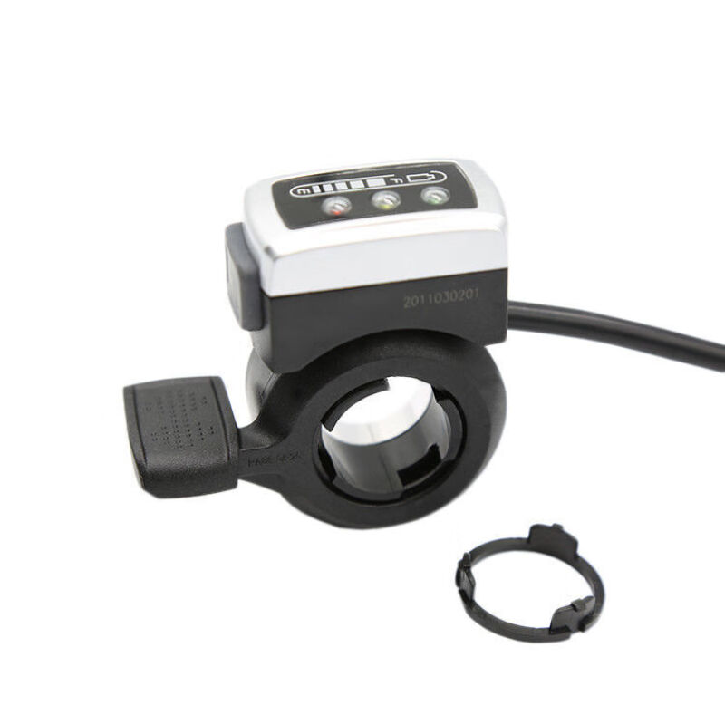 登山车拇指转把油门指拨电量显示开关电显48v六线拇指转把