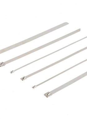 伏兴滚珠自锁式304不锈钢扎带船用金属捆扎带标牌扎带79300mm10