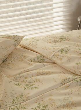 复古小清新 纯棉床单床笠单件 全棉单双人1.5m1.8m被套学生三件套