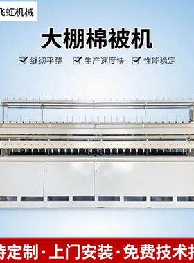 全自动大棚棉被缝纫机双排针棉门帘绗缝机设备家用棉被生产线
