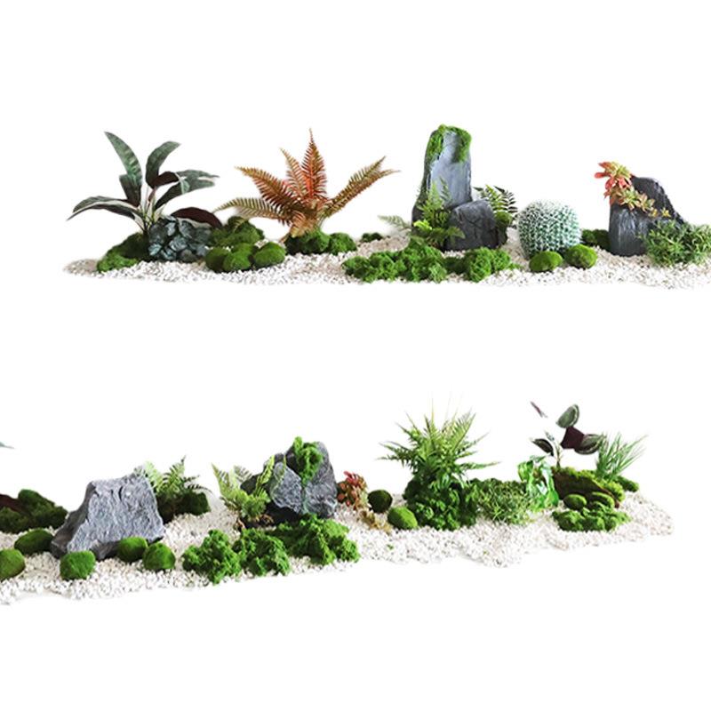 仿真苔藓室内软装微景观套装组合橱窗过道假青苔绿植造景布置装饰