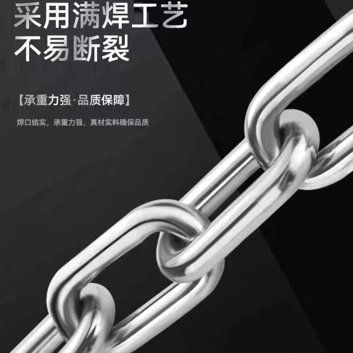 不锈钢狗链子牵引绳脖套栓狗链大中小型犬铁链项圈狗绳防咬