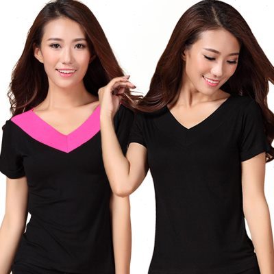 广场舞服装短袖上衣舞蹈服装跳舞衣练功服拉丁舞蹈服女新款演出夏