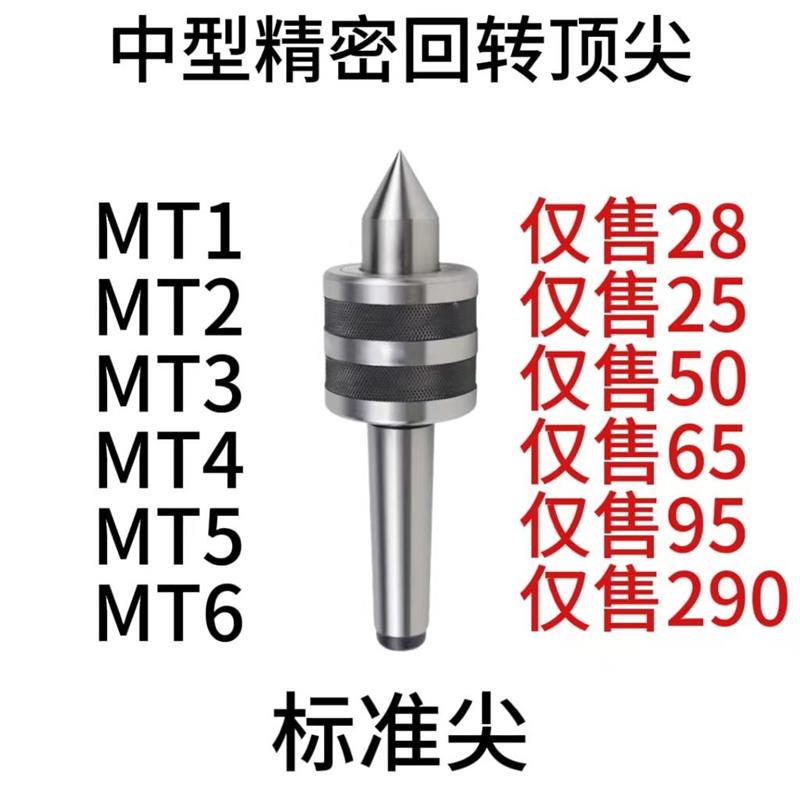 中型精密回转顶尖////外贸双滚花带外观活络顶针图片