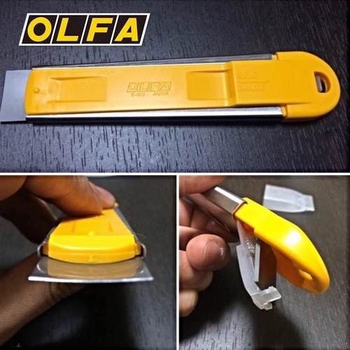 OLFA爱利华日本原装进口铁爪刮刀玻璃地板清洁刀弧线铲刀T-25/45