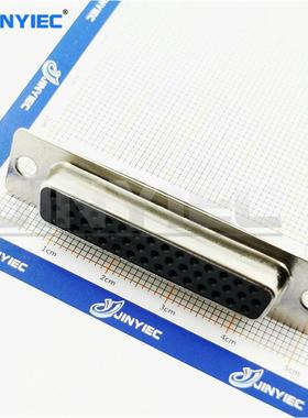 VGA母头 HDB44针 黑胶半金插头 三/3排44针焊接母头 焊线式连接头