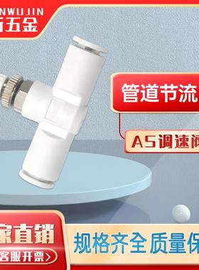 白色管道节流阀调速阀AS1001F/2001F/2051F/3001F-04/06/08/10/12