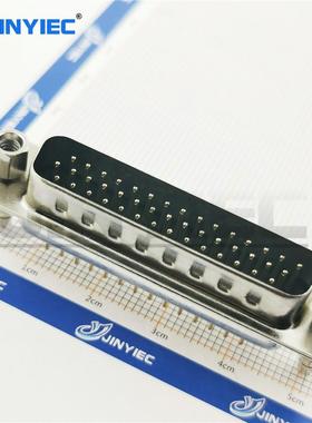 HDP44针铆鱼叉 公头 直脚 三排 叉锁螺丝黑 串口插座RS232头(2只)