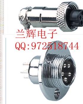 【重强】航空插 16M-6A-6E 6芯 M16 连接器 法兰盘GX16-6 16MM