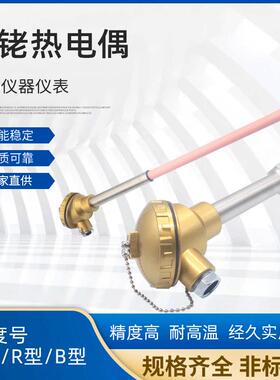 WRP-130高温铂铑热电偶B/R/S型1600度刚玉管热电偶温度传感器