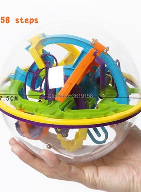 3D Magical Intellect Maze Ball 99/100/158/299steps,IQ Balanc
