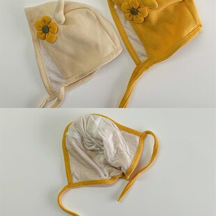 。冬天帽子小月龄三个月男女宝宝新生婴儿儿冬季秋冬款超萌胎帽0