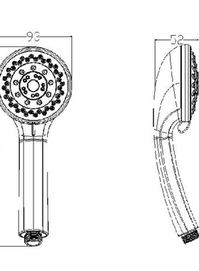 High Pressure Shower Head 5-Settings Hand Held Shower Head