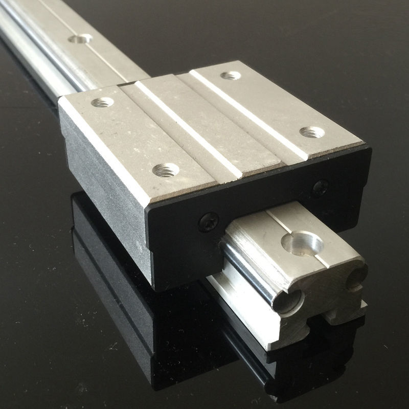 极速方型外置双轴心直线导轨LGD6-12铝合金滑轨60-190L滚轮滑块黑
