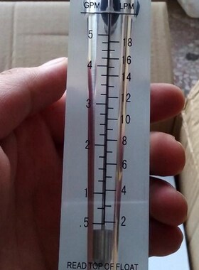 LZT-15T面板式浮子流量计0.5-5GPM 2-18LPM 0.3-3 0.2-2 0.1-1GPM