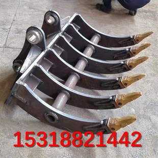 三一75挖掘机翻地松土耙子开荒耙子搂石头耙斗徐工60钩机开荒耙子