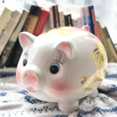陶瓷存钱罐金猪网红大人儿童储钱罐只进不出礼品摆件礼物储蓄罐