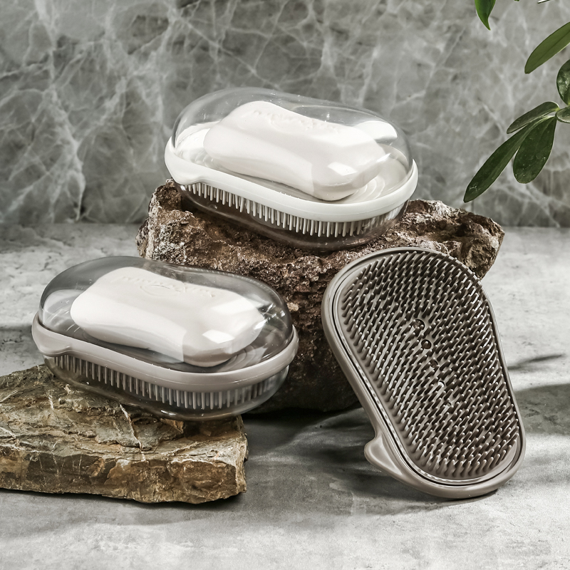 速发肥皂用轻奢便携沥盒盒带刷子洗衣服肥皂架家盒浴室卫生间香皂