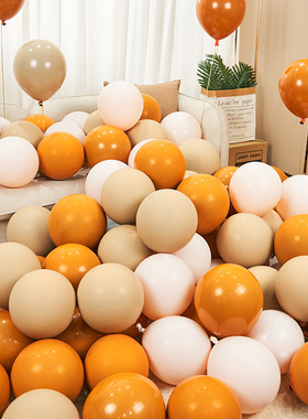 速发气业大吉开球布置新店店铺院周年庆典活动装饰场景橙色气球系