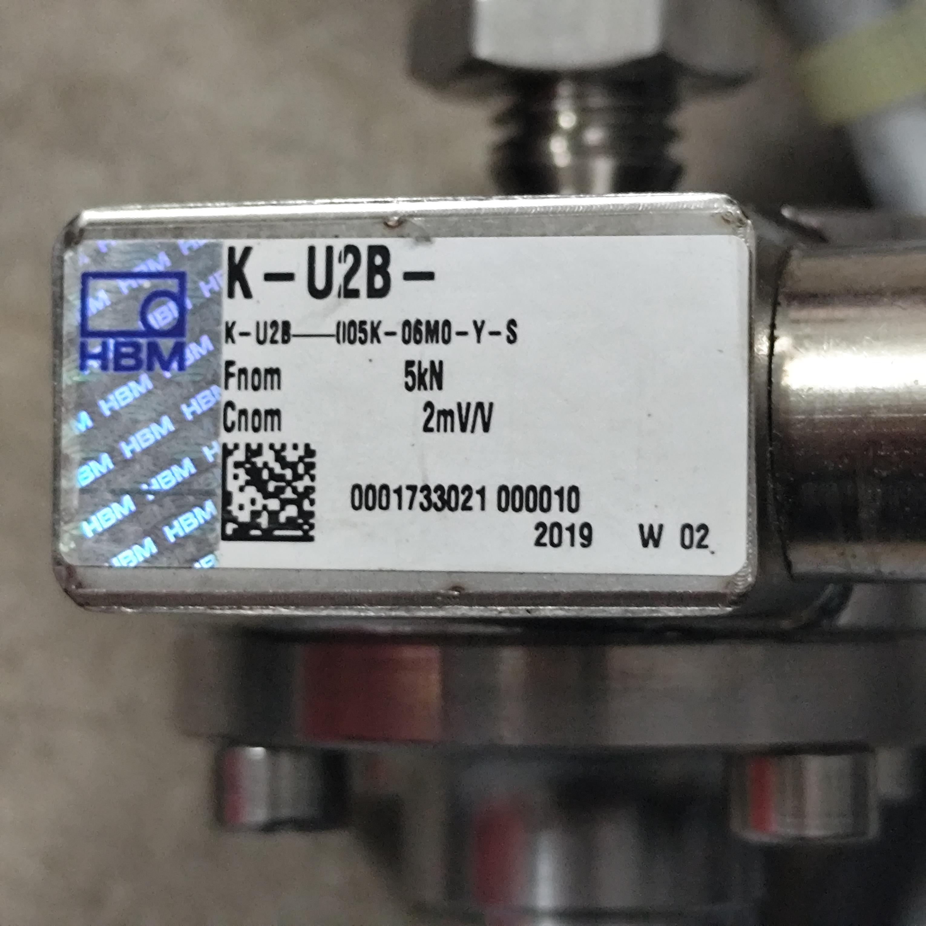 HBM压力传感器 K-U2B-005K-06M0-Y-S  5KN全新未使用无包装