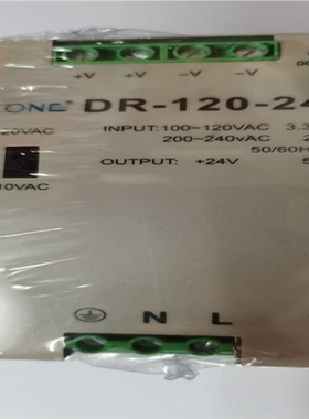 DR-120-24 卓一TOONE 开关电源120W24V5A 轨道式导轨安装 DR12024