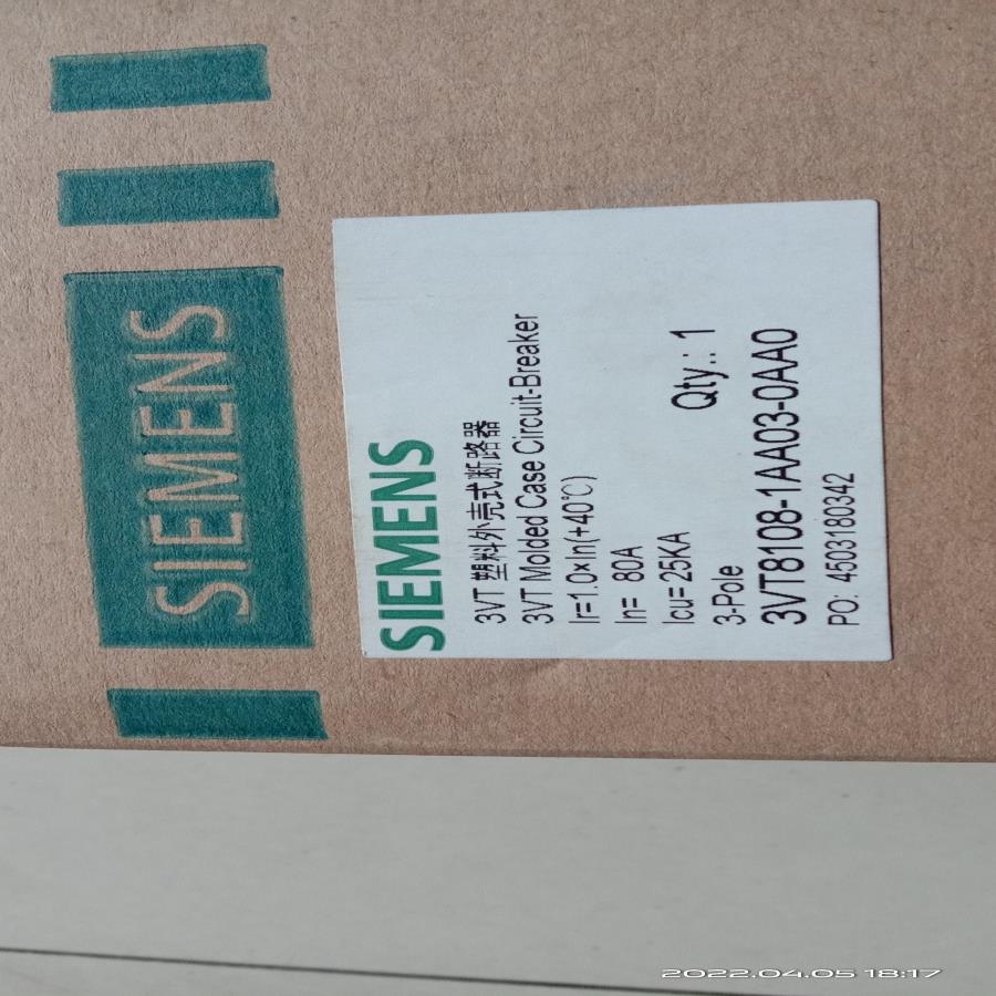 议~塑壳开关3VT8108-1AA03-0AA0，