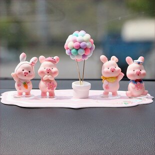 女士车内高级摆件创意卡通车上中控台小公仔摆饰品可爱恐龙车载用