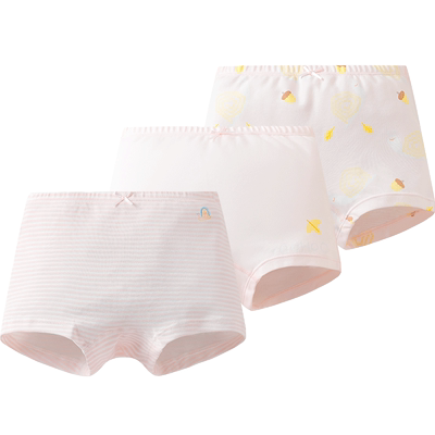 英氏儿童内裤新款女童平角短裤小女孩夏季透气抑菌薄款内裤不夹PP