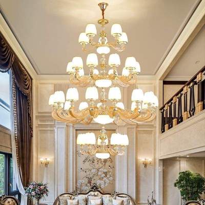 18001欧式楼梯扶手客厅吊灯2023新款灯具大全家用中式吊灯中国风