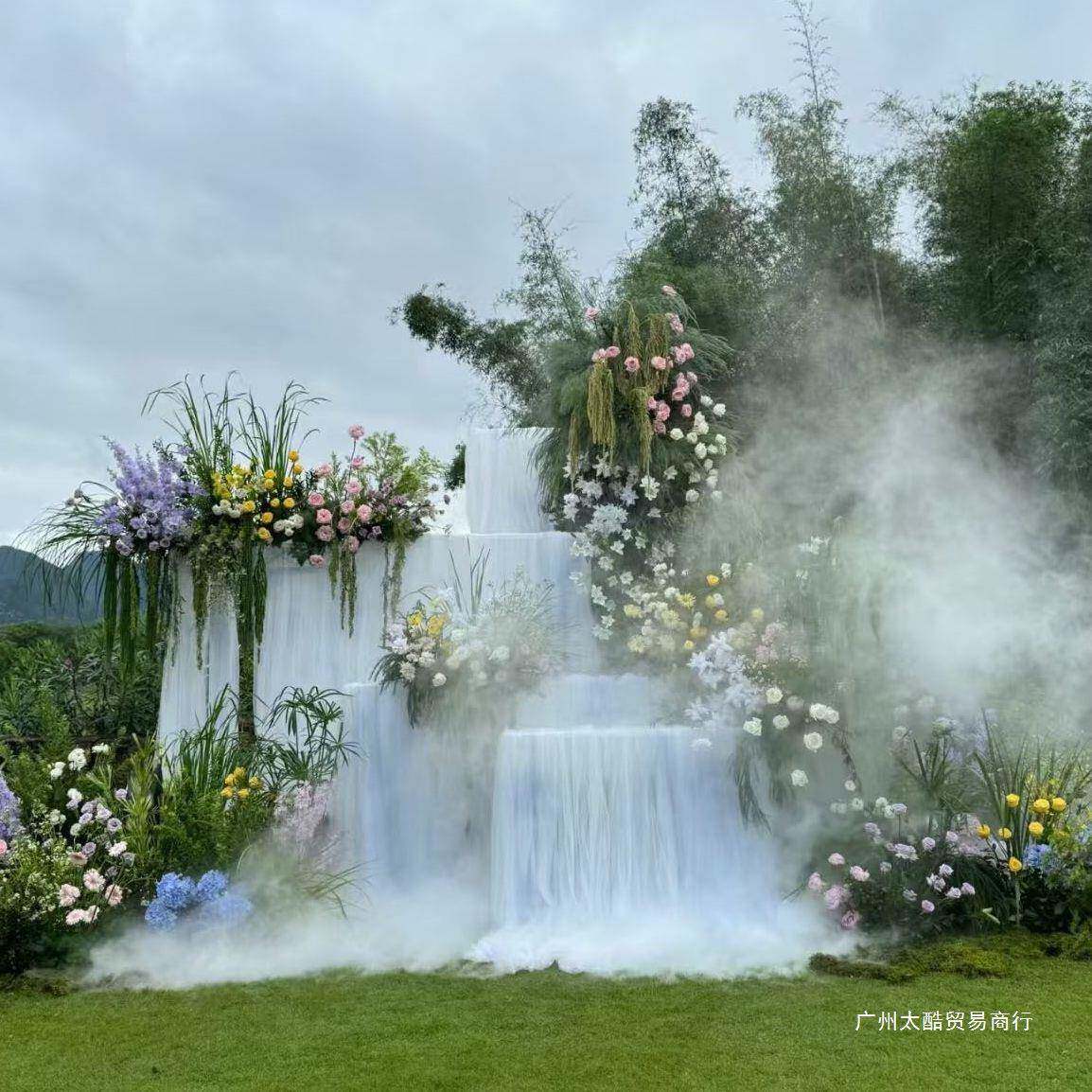 白色纱幔网纱装饰拱门户外白纱拍照布料幼儿园婚庆椅子纱求婚生日