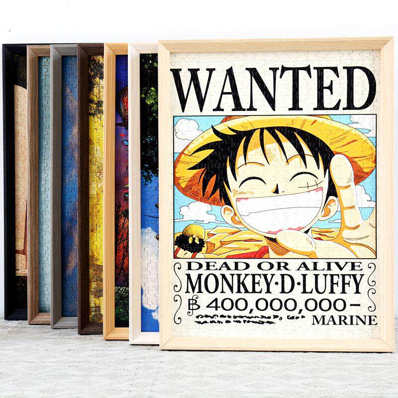 斜角实木拼图框500片1000片3000片2000拼图框架裱框50×70可定制
