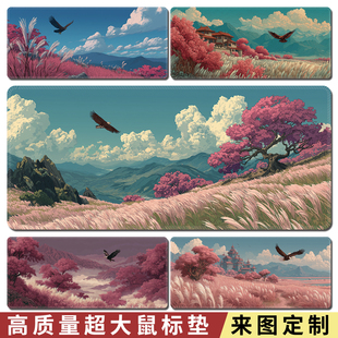 动漫鼠标垫超大尺寸游戏动漫桌面键盘垫滑鼠垫子Anime Mouse Pad