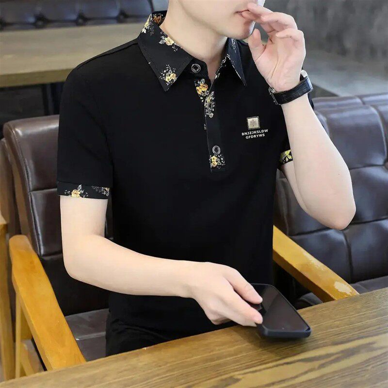 宏嫩甄选店男装2026夏季男士短袖时尚宽松翻领POLO衫商务百搭T恤