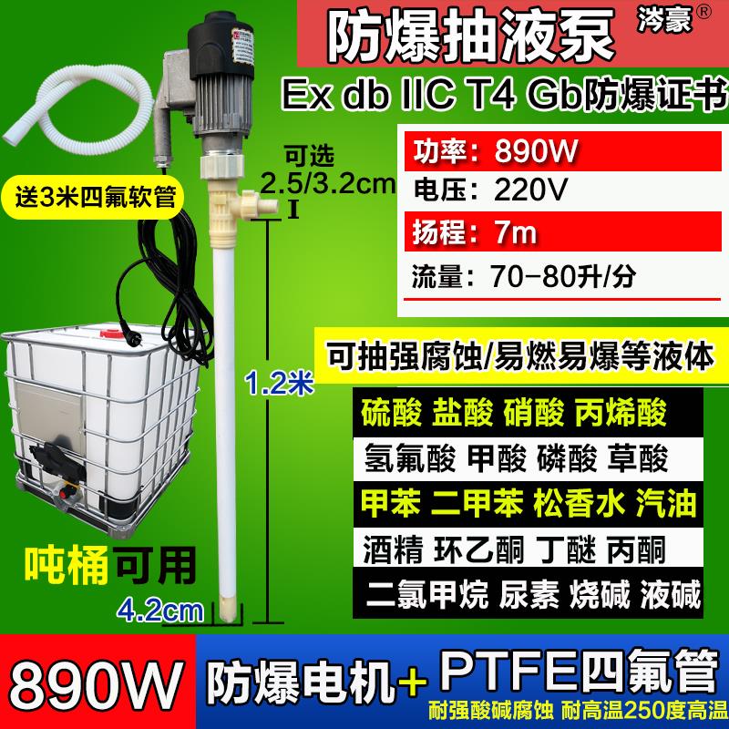 新款电动防爆防静电防腐防酸抽液泵抽油泵化工泵耐腐蚀耐酸碱包邮