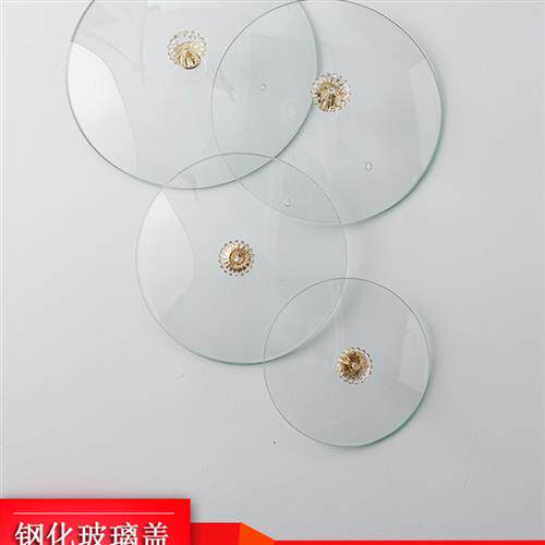 钢化玻璃无边锅盖圆形万能砂锅带手柄盖透明锅盖品种20cm