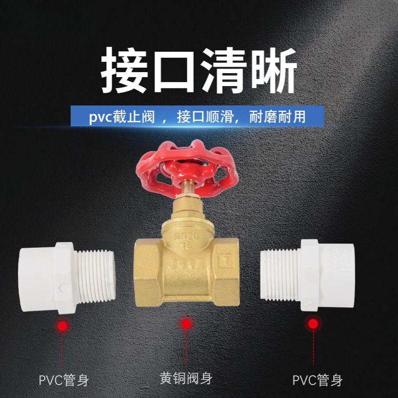 双活接阀门全塑铜芯球阀20/25/32/40/50/63/75 PVC水管升降截止阀