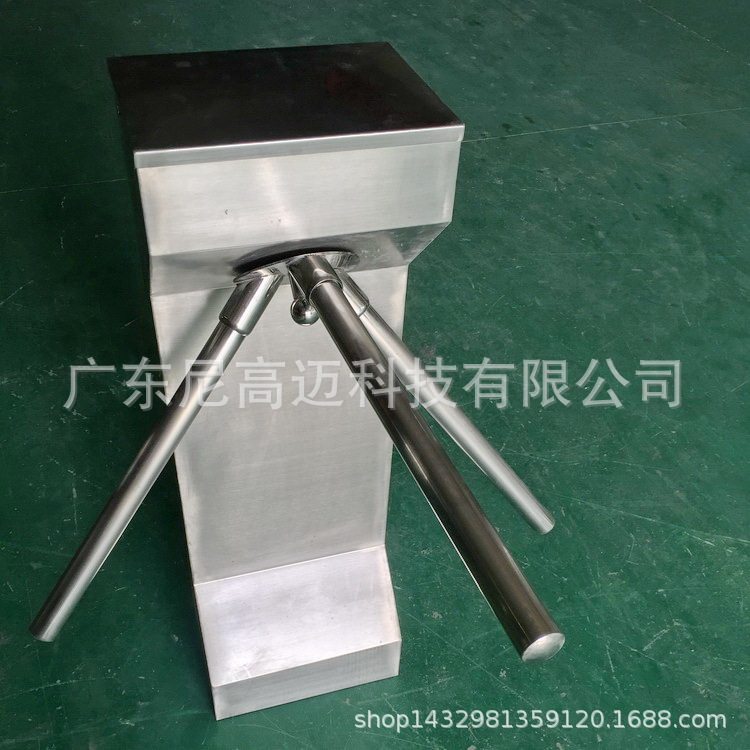 半高单向三杆闸公园景区不锈钢立式三辊闸超市人行通道滚动三叉门